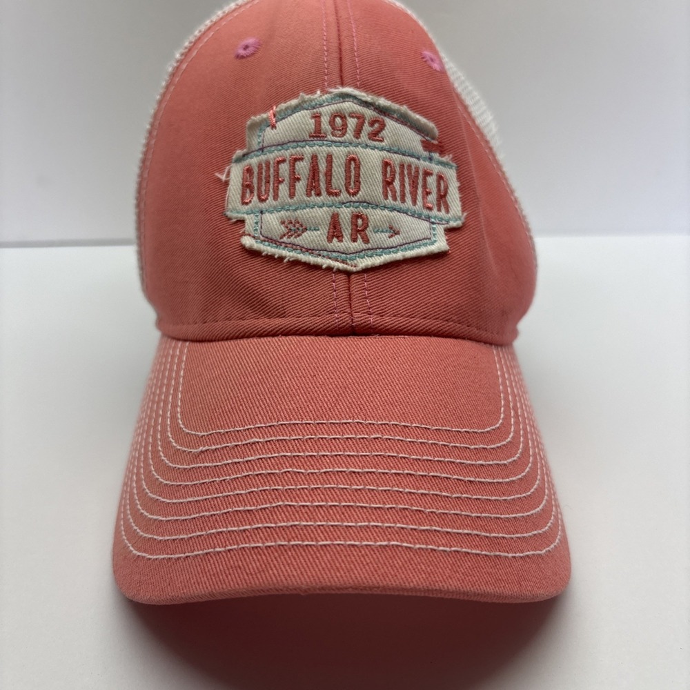 Pink/White Buffalo River Snapback Cap Arkansas Rafting USA Printed Cap